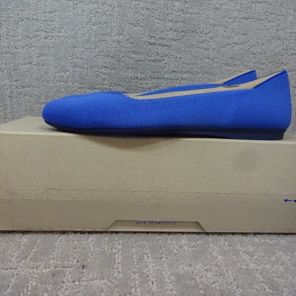 Rothys The Flat Women's Size 6 US Blue Comflower Round Toe Slip on Flats Shoes - Picture 2 of 10